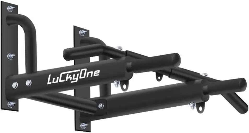 Wall beam bar for heavy duty with anchors for wood and cement, supports up to 200 kg
