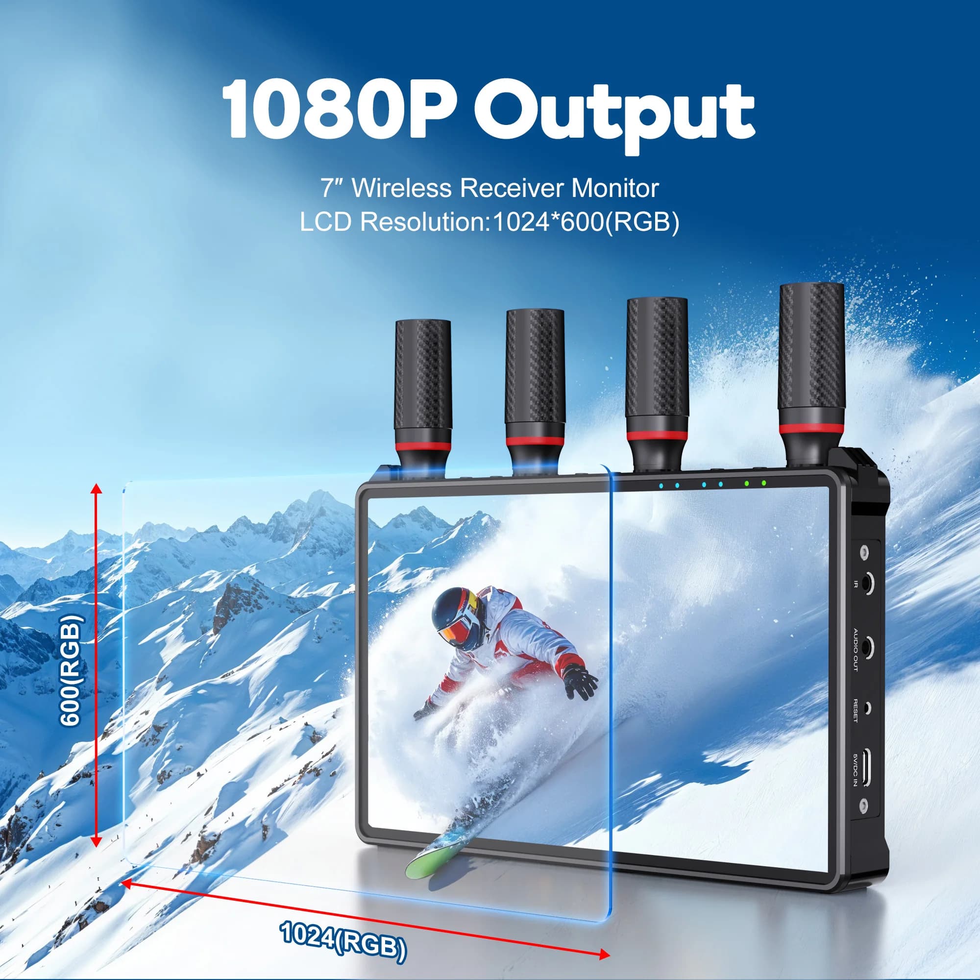 Ricevitore trasmettitore sistema di trasmissione video Hdmi wireless con supporto schermo LCD IR per lo streaming del proiettore portatile su TV