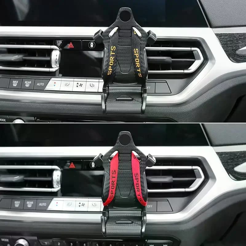 Supporto per telefono da auto con ventosa per smartphone, cellulare, supporto per sedile da corsa