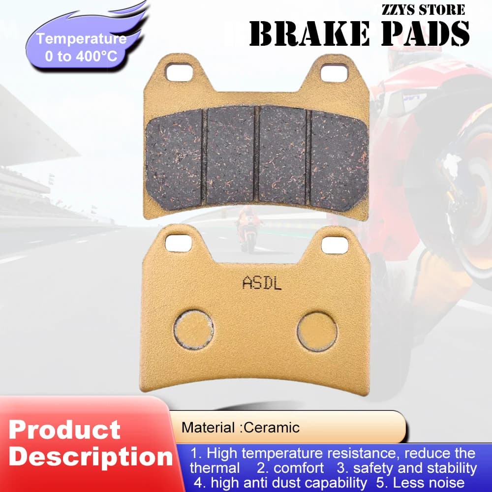 Good Motorcycle Brake Pads Disc Tablets For BREMBO 20 6800 10/20 - Goldline 4 piston P4 30/34 @ 65mm Spacing Two pin pad fixing