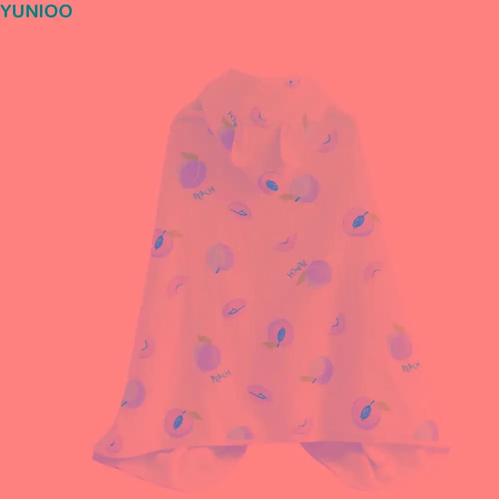 Kids gauze bath towel printed in cartoons Soft bathrobe with four-layer hood Comfortable absorbent shower cap for cartoons