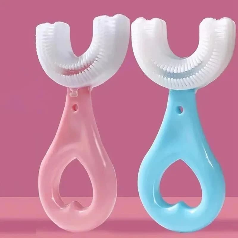 1/2/3/4 Pezzi Spazzolino a Forma di U per Bambini, Strumento per la Pulizia dei Denti dei Neonati, Spazzolino per l'Igiene Orale dei Bambini