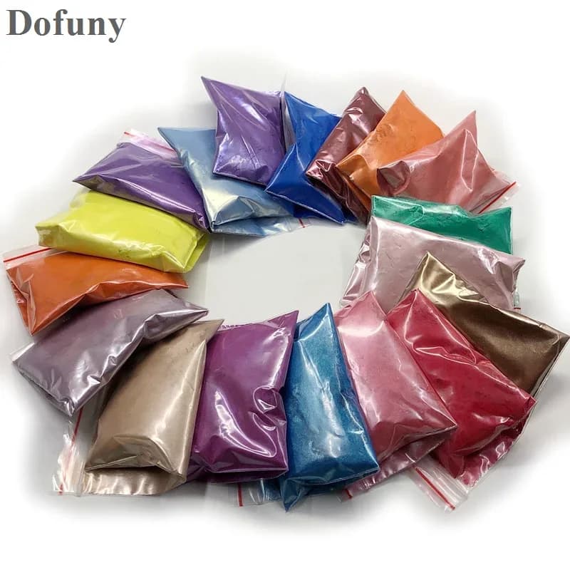 20g Colorato Perlescente Mica Polvere Pigmento per Smalto per Unghie Vernice per Auto Resina Epossidica Sapone Glitter Perla Colorante-Nail Art Resina Artigianato