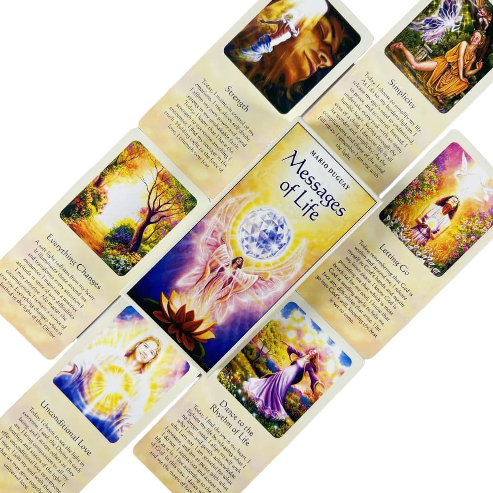 Carte dei Tarocchi Messaggi della Vita, Mazzo da 54 Carte, Oracolo in Inglese, Edizione per Divinazione e Giochi