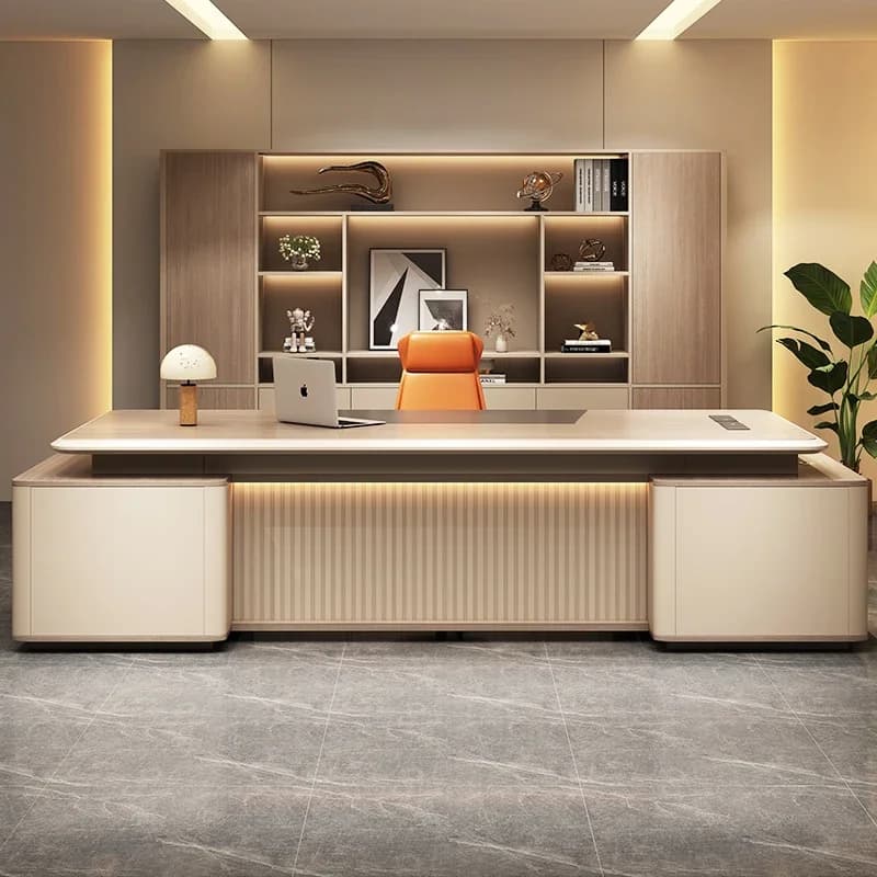 Tavolo da Conferenza Grande per Sala Riunioni con Gestione Cavi, Design Professionale Elegante per Riunioni Aziendali e Hotel di Lusso