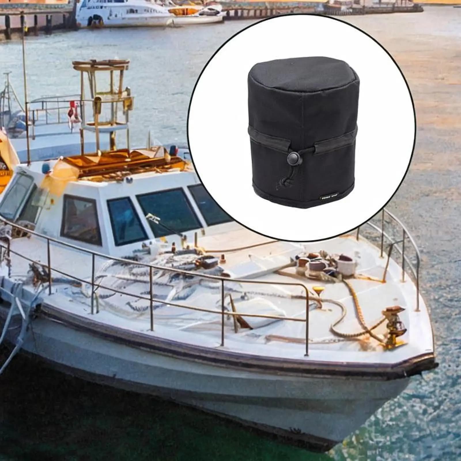 Sailing Boat Winch Cover Heavy Duty Oxford Cloth Protective Windlass Shield for Yacht Anchor Rope Outdoor Marine Supplies