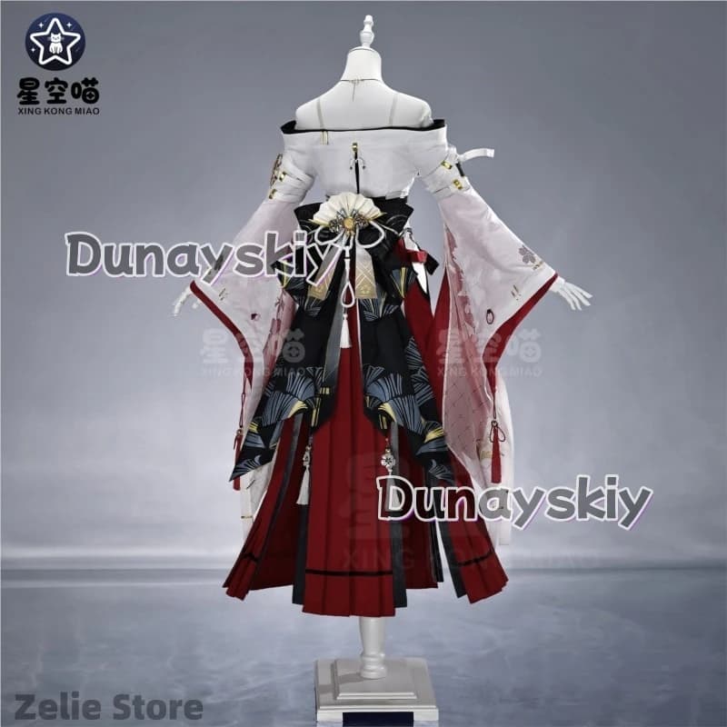Set Completo Cosplay Hiyuki Serie di Giochi: Wuthering Waves, Nuovo Stile Cinese, Abito Elegante con Copricapo, Accessori per Performance e Giochi di Ruolo