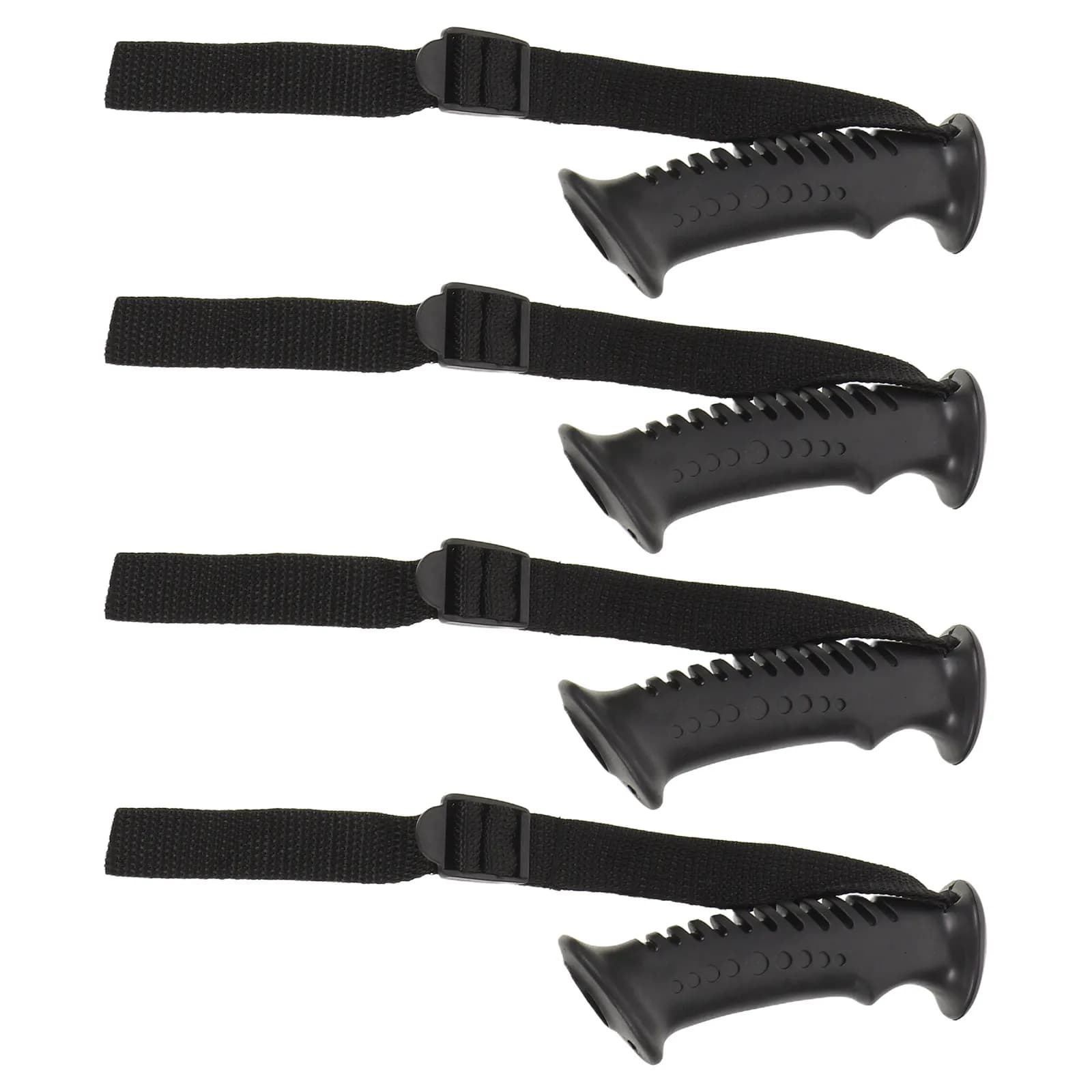 4 impugnature ergonomiche di ricambio per bastoni da trekking, manici per bastoni da escursionismo da 20 mm, nere, antiscivolo, con cinturino da polso per esterni