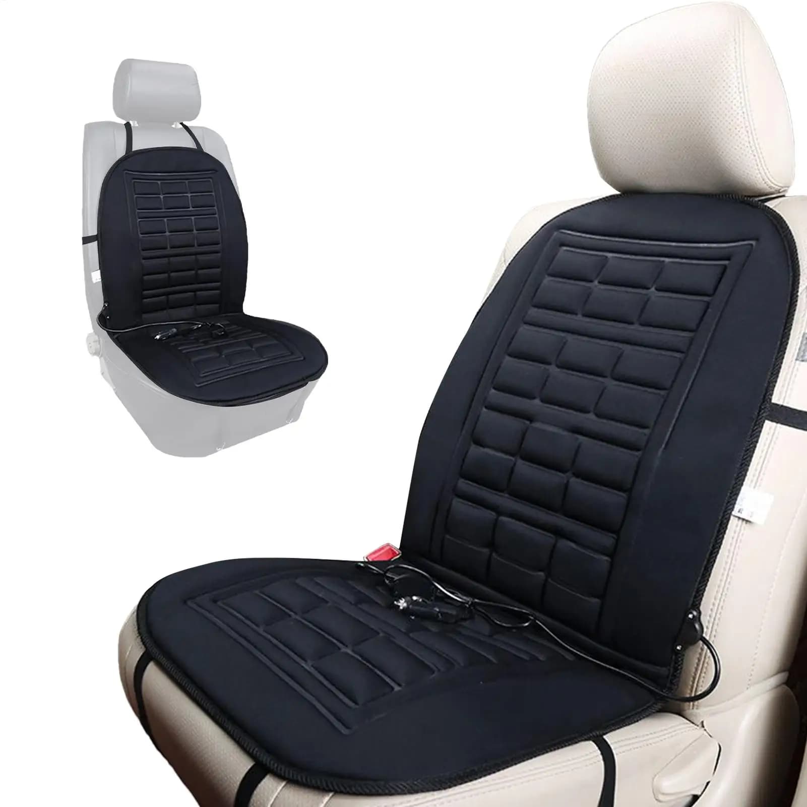 Cushion Heater for Seats Auto 12V, Ergonomic and Multi-functional, Reheated Cover for Winter, Hot Cover for Driver