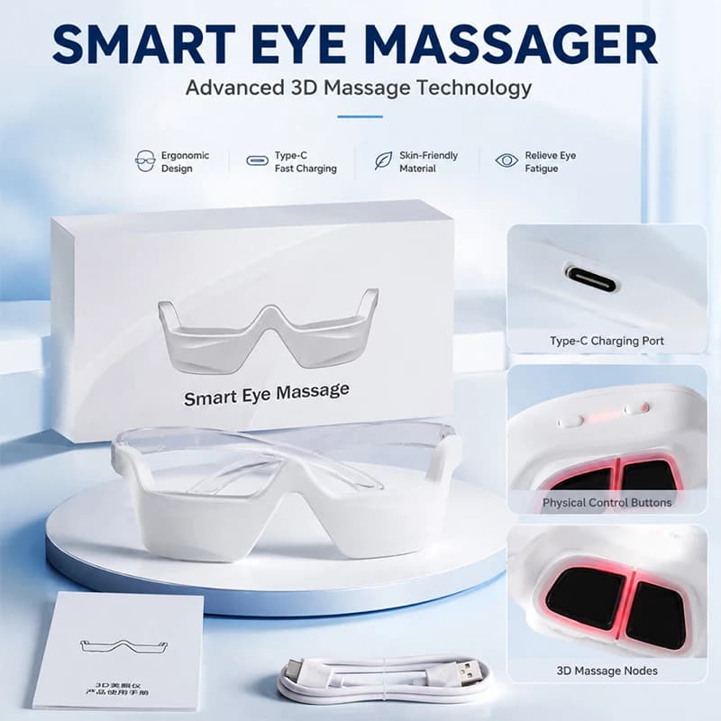 EMS Undereye Redlight Eye Massage Instrument Beauty Device Dark Circles Anti-eye Wrinkles Essence Introducer Eye Beauty Device