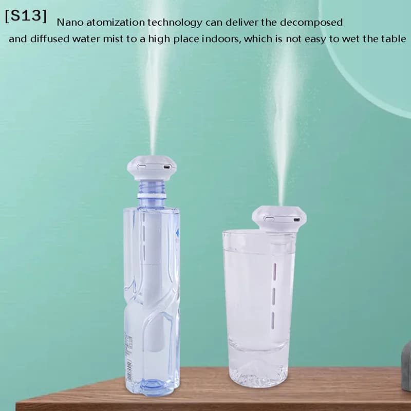 Mini Mineral Water Bottle Diamond Humidifier Portable USB Car Spray Home Desktop Hydrating Large Spray[Q]Q@