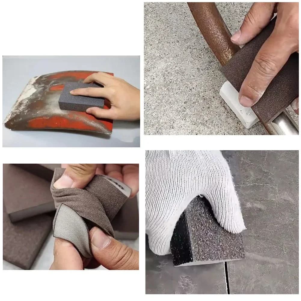 1pc Spugna Levigatura Blocco Grana 36-220 Rettifica Della Parete Spugna Blocco di Sabbia Carta Vetrata Lucido Disco Abrasivo Lucidatura Pad Strumento Abrasivo