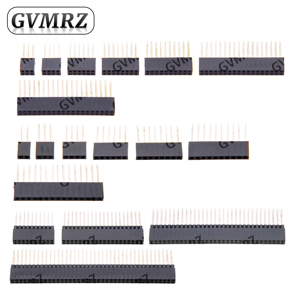 Connettore Femmina Impilabile a Gambe Lunghe da 2,54 mm per Arduino 2/3/4/6/8/10/15 Pin (2PIN, 3PIN, 4PIN, 6PIN, 8PIN, 10PIN, 15PIN)
