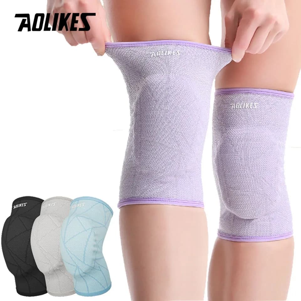 AOLIKES 1 paio di ginocchiere, ginocchiere morbide e traspiranti per uomo donna bambino ginocchia protettive, ginocchiera per pallavolo calcio danza