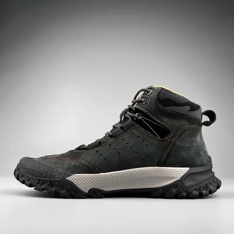 Scarpe da uomo nuove in pelle di mucca alte scarpe da trekking sportive sneakers da esterno stivali da arrampicata in pelle di mucca antiscivolo