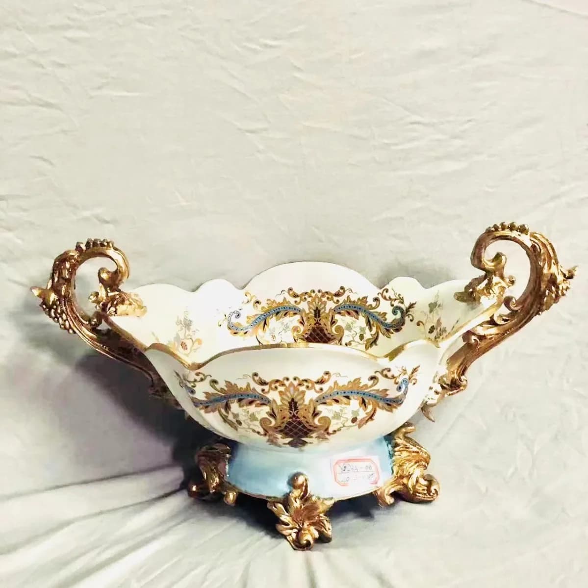 Vaso europeo ciotola di frutta in ceramica fiori secchi utensili decorativi scrivania soggiorno artigianato morbido