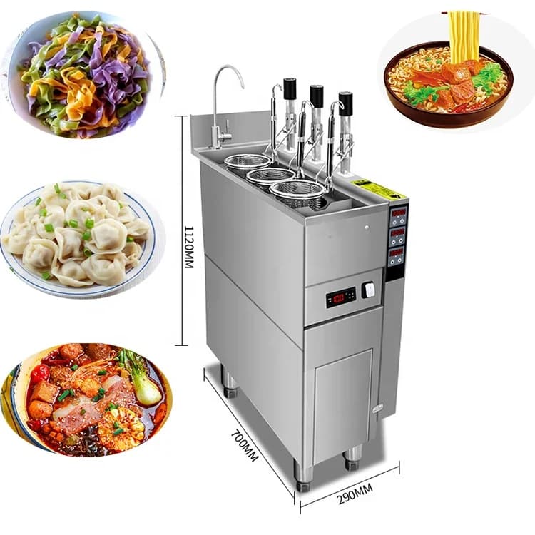 6 Baskets 9 Baskets Full Auto Dumpling Electronic Cooking Machine Commercial Pasta Cooker Noodle Cooker Noodle Cooker