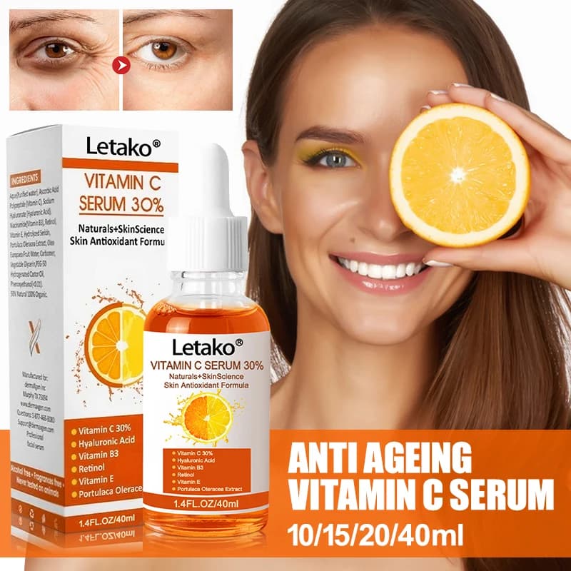 Blood Orange Vitamin C Essence for Face Revitalizing Hydrating Lifting Scratching Skin Tone Serum to nicotinamide