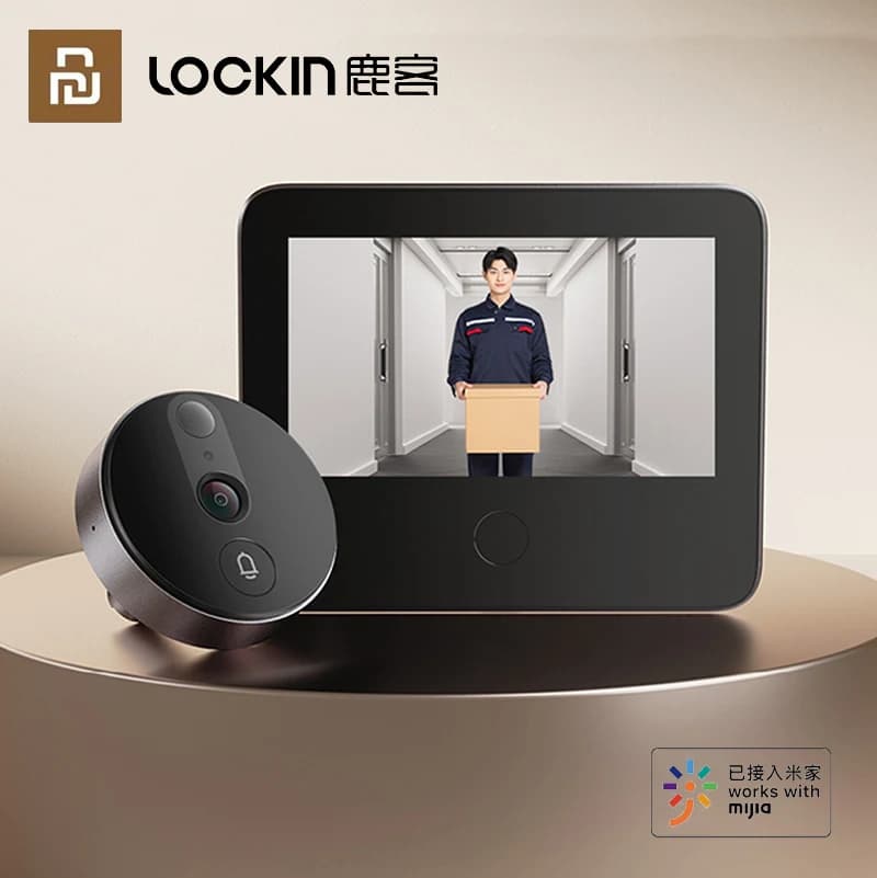 Youpin Lockin Smart Camera Doorbell Cat Eye Cat X Infrared Night Vision Video Intercom AI Human Detection Work With Mijia App