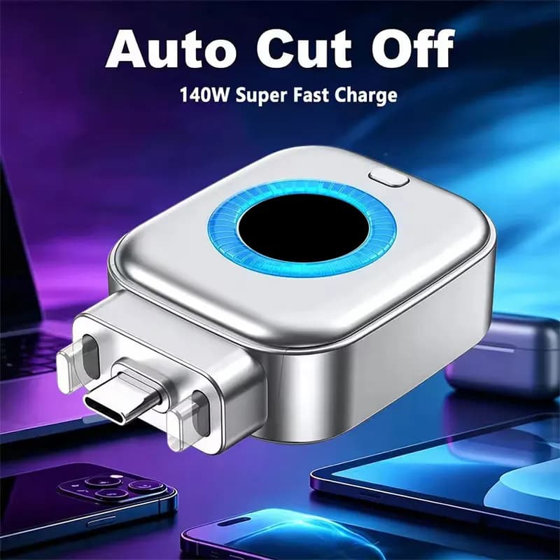 Adattatore OGT da Type-C a USB-C per cavo dati a ricarica rapida da 140W max con spegnimento automatico e separatore anti-sovraccarico