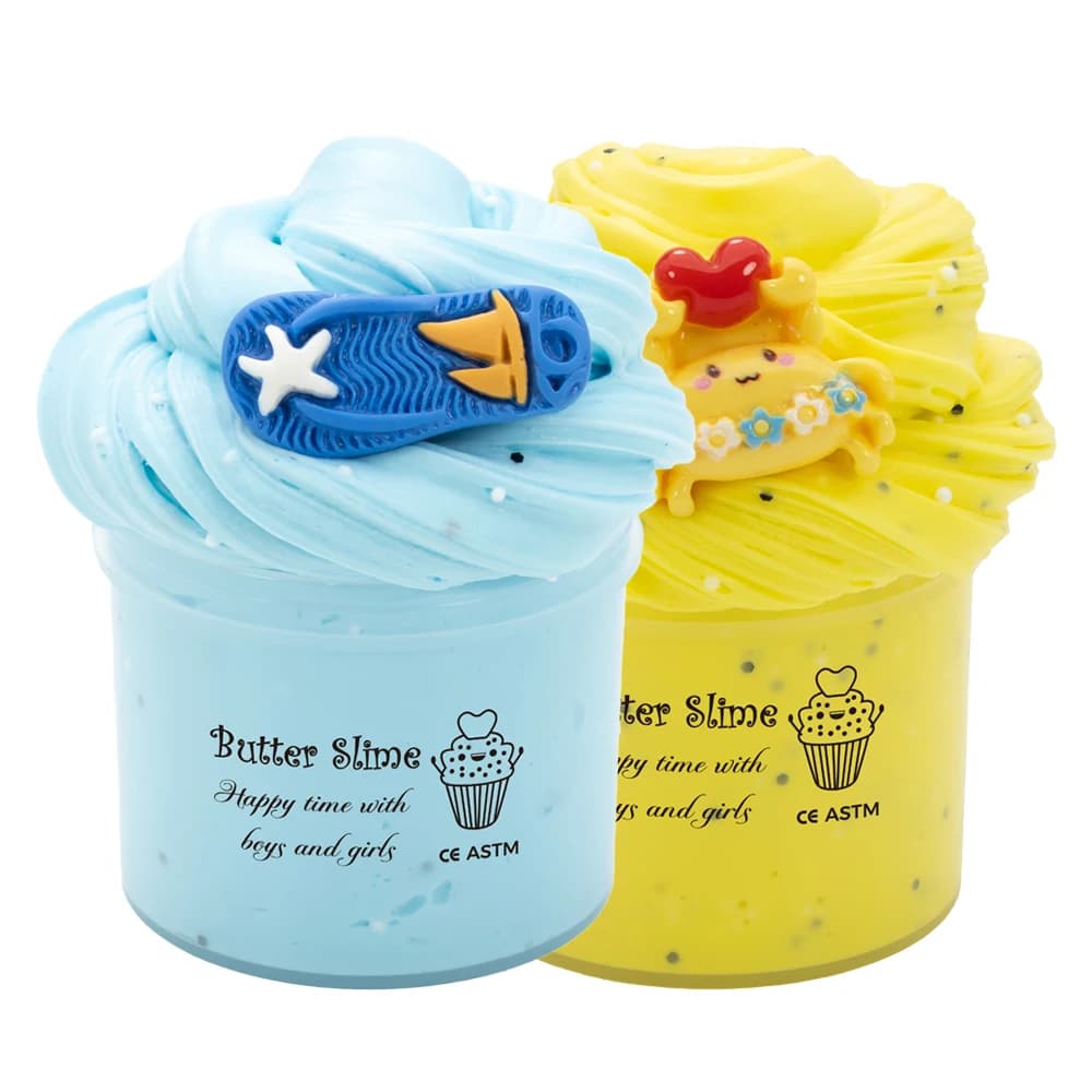 2.37oz Fluffy Butter Slime kit Mud Non-Sticky Soft Sludge DIY cute Clay for Art Crafts School Prizes Birthday Party Favors Gifts