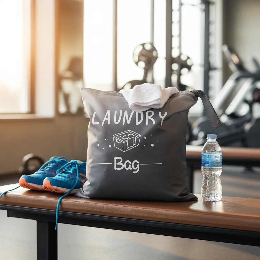 Borsa portaoggetti portatile per lavanderia con cerniera, organizer da viaggio impermeabile per vestiti sporchi, custodia in tessuto lavabile, articoli essenziali per la casa