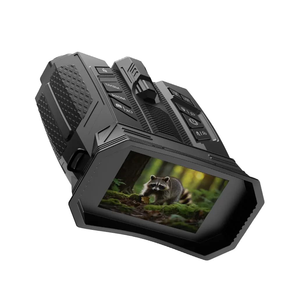 Binocolo per Visione Notturna con Videocamera Digitale Ultra HD 4K, Telemetro in Tempo Reale 300m, IR 850nm e Torcia Tattica per la Caccia