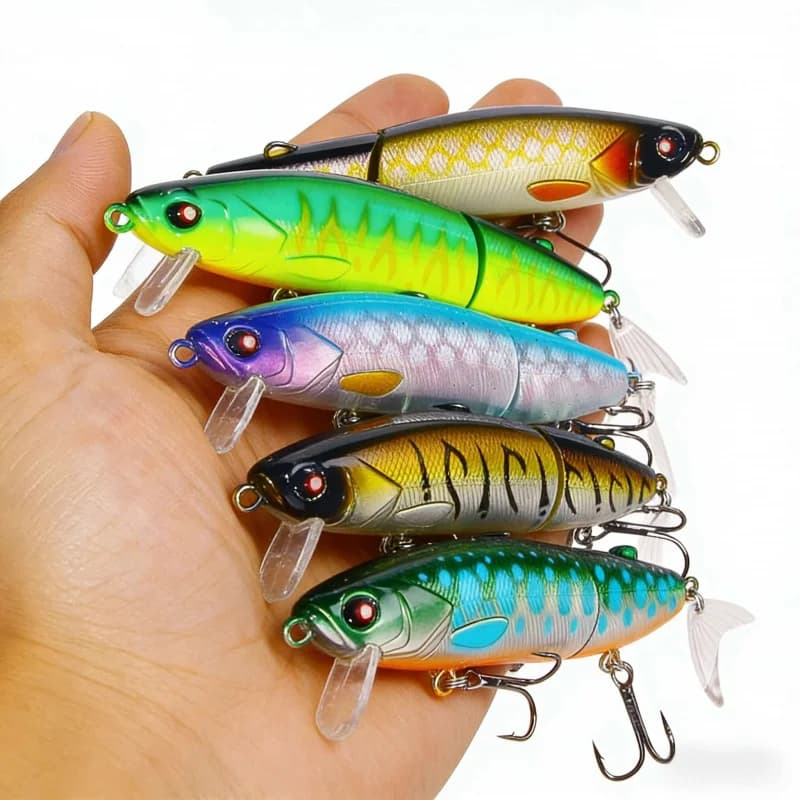 Set of Artificial Esche Multi-Section 12CM2Festival15.5G, High Simulation, Fin Bionic bait, Fishing Equipment Pack, Bass Special