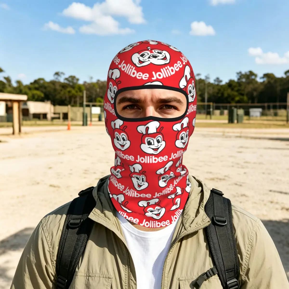Jollibee Breathable Thin Balaclava Full Face Mask Sun Protection Neck Gaiter For Motorcycle Cycling Fishing Outdoor