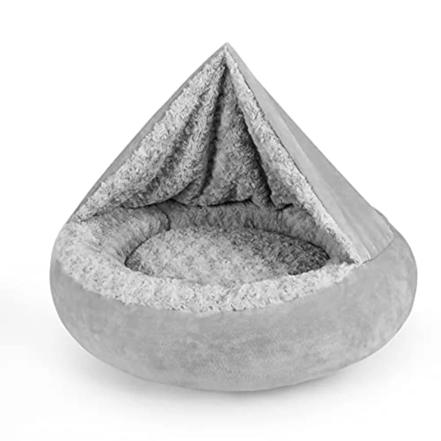 Cuccia per Cani di Piccola e Media Taglia, Lussuosa e Accogliente, con Coperta Integrata, Rotonda a Ciambella, Calmante e Anti-Ansia