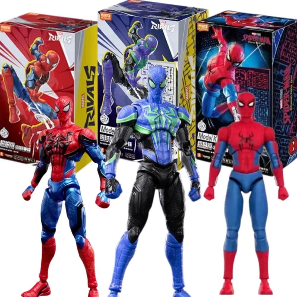 BLOKEES Marvel Rivals Champion Class Rift Spider‑Man Model Kit Assemble Movable Action Figure Collectible Desktop Display Gift