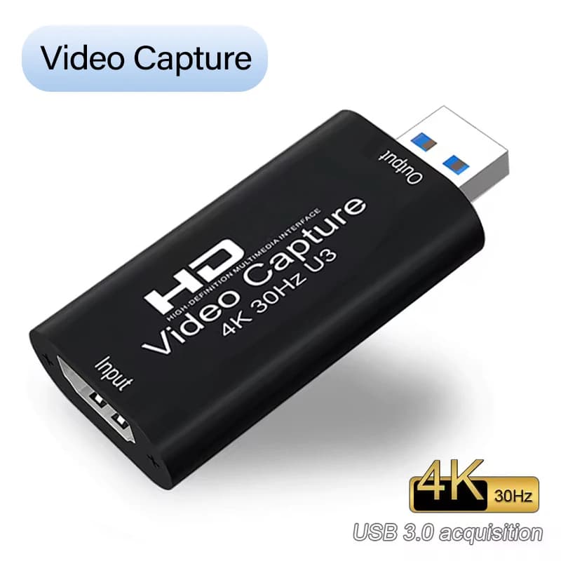 4K HDMI-compatible 1080P USB 3.0 Video Capture Card Grabber Box for PS4 Game DVD Camera placa de video Streaming live