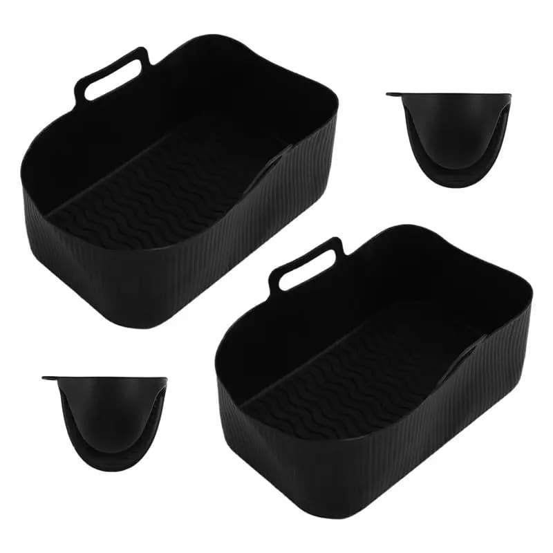 Silicone Carpet Set for Air Fryer and Insulating Tray with Cooking Grip, Instant Shipping