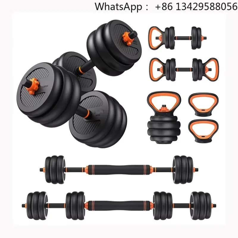 Top-Selling Adjustable Free Weight Set with Connector - Converts to Dumbbell, Barbell & Kettlebell, Ideal for Push-Up Exercises