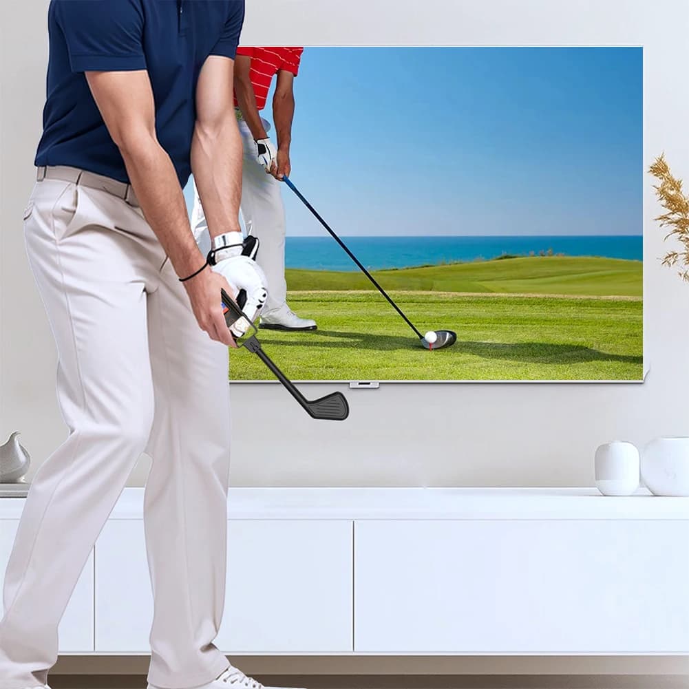 Culb da golf da 2 pezzi per Nintendo per Switch 2 Joy-Con Controller Maniglia con impugnatura Supporto con cinturino da polso Funzione di archiviazione di carte da gioco