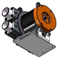 Ventilatore d'aria senza spazzole CC ad alto volume d'aria 91m3/h Ventilatore a turbina con ventola ad alta pressione 40Kpa per macchina a celle a combustibile con driver