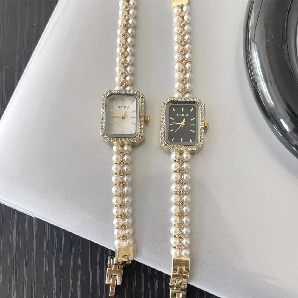 Orologio da Donna con Cinturino Decorato con Perle, Regalo di Lusso per Signore, Orologio da Polso al Quarzo alla Moda, Dropshipping Relojes Para Mujer