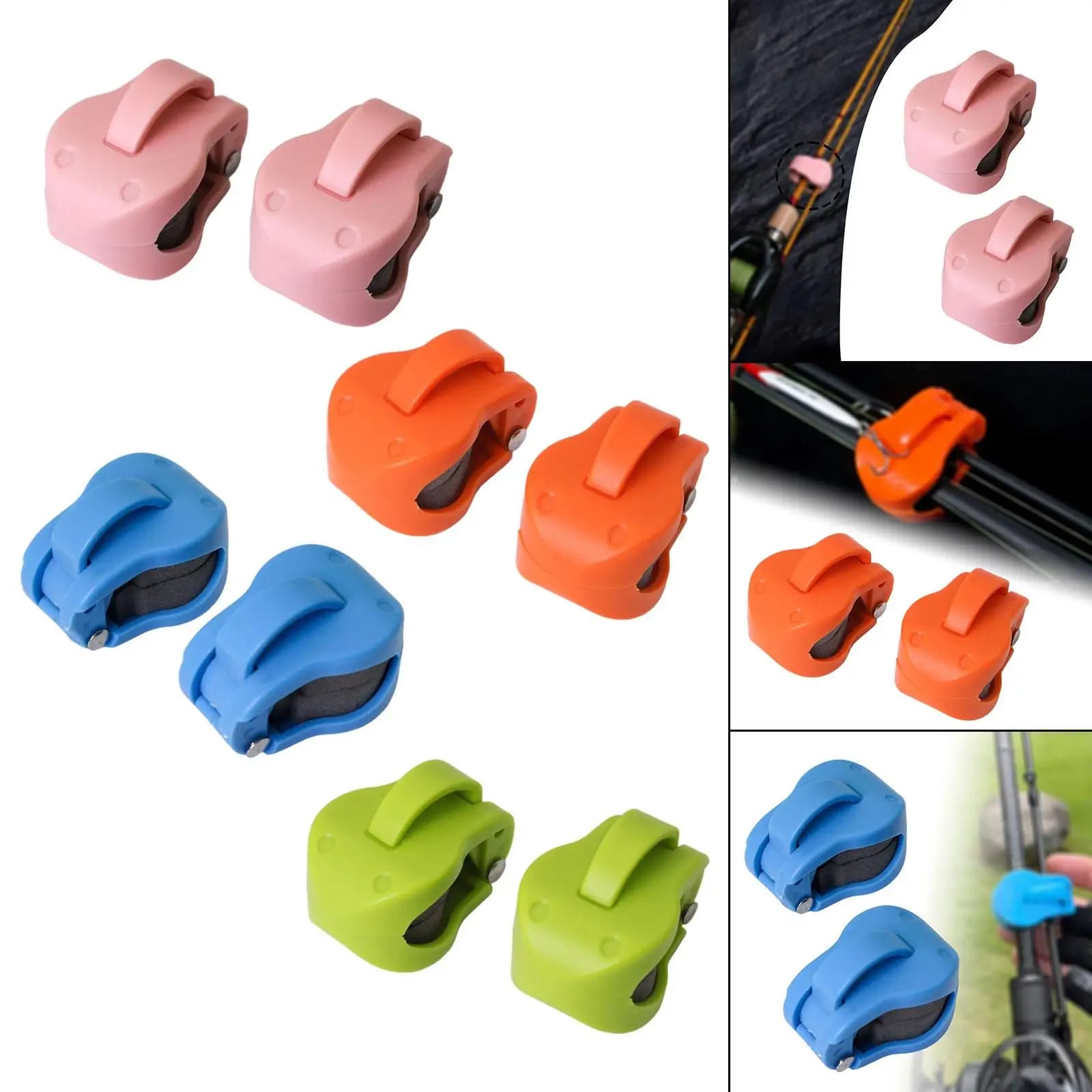 Set di 8 Cinghie Portacanna da Pesca Robuste e Versatili per Esterni, Interni, Garage e Trasporto su Barche