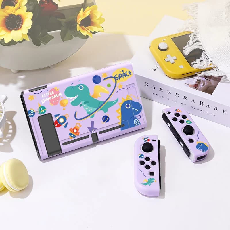 Custodia protettiva Space Little Dinosaur per Switch Oled, Cover morbida in TPU sottile per Console Nintendo Switch, accessori per giochi NS