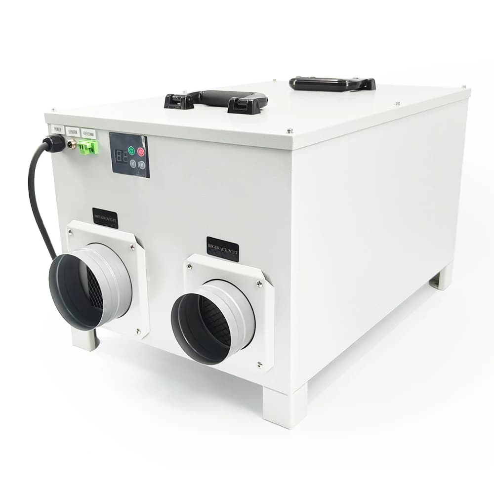 Deumidificatore rotativo industriale Tojje da 2 kg/ora per uso di archive aeronautiche per teatro operativo nel seminterrato in serra