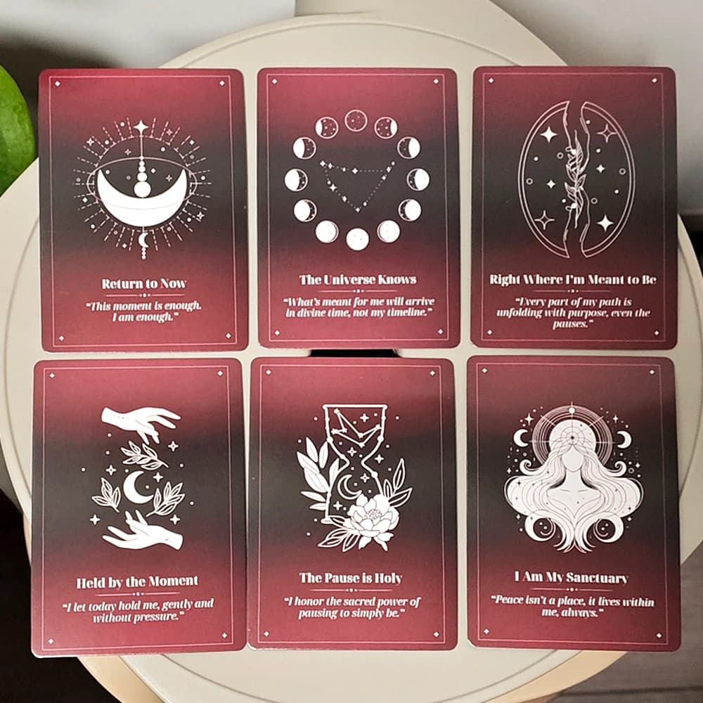 40 carte Oracle Affirmation Carte Oracle Deck 10.4 * 7.3 cm Luce silenziosa entro