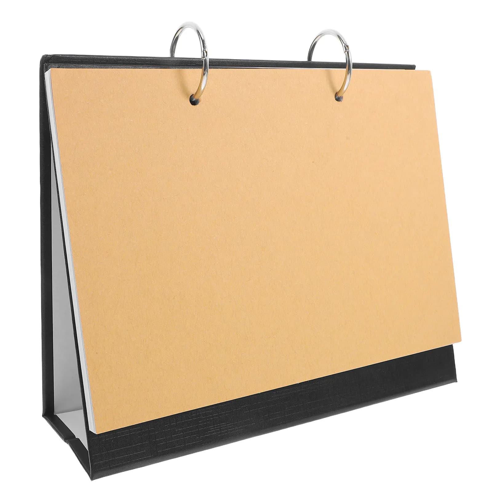 Desktop Blank Refillable Calendar 2-Ring Binder Standing Sketchbook Notepad DIY Hand Painted Planner Desk Calendar