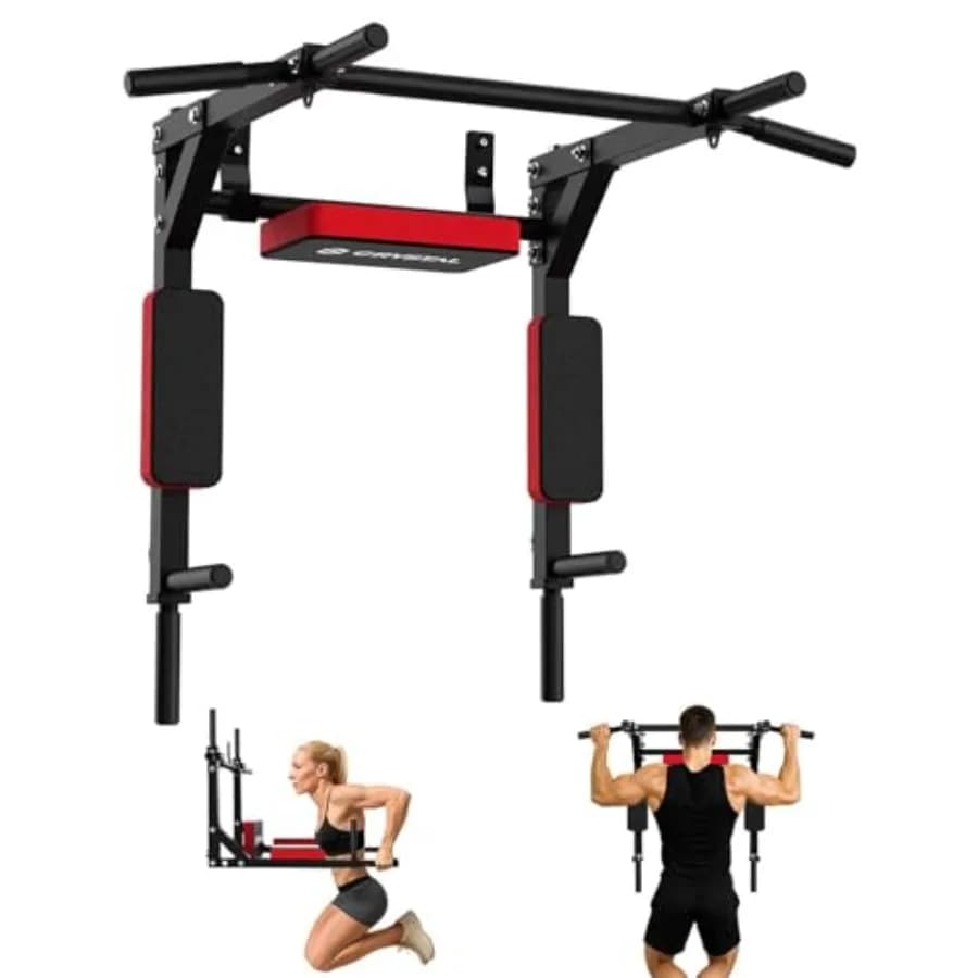 FIT Multifunction Bar for Tractions and Flessions with Steel Supports Resistant up to 200 kg per Home Gym
