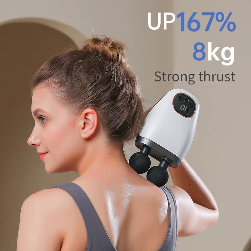 Double Head Massage Gun for Deep Fabrics with Double Head, Percussion Back Massage Gun for athletes Muscle Massage Gun for Pain Reli