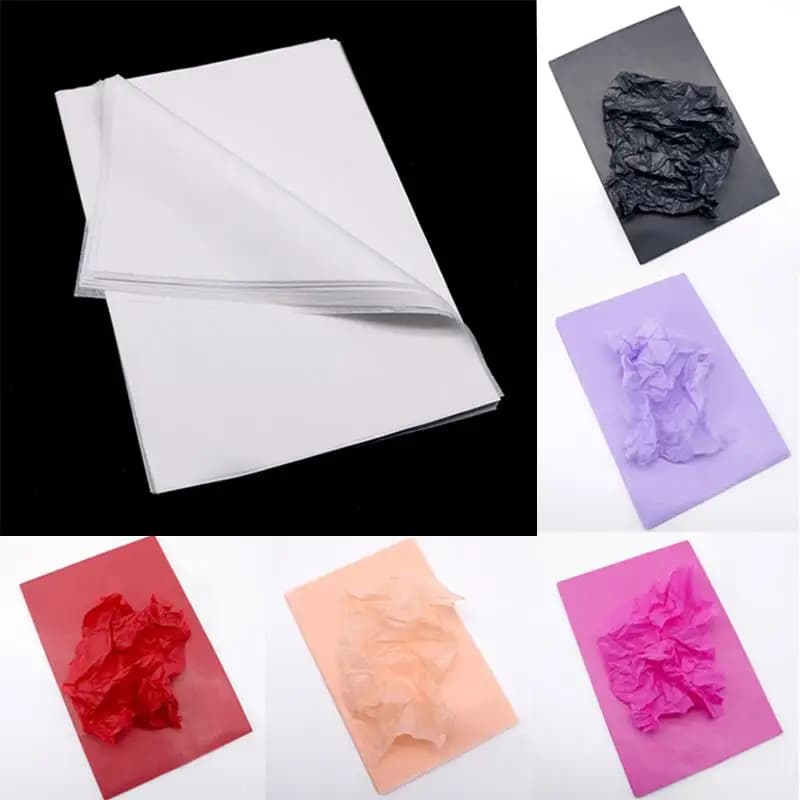 100 fogli/confezione di carta velina per abbigliamento scarpe da camicia fai da te fatte a mano A4 traslucido carta da imballaggio del vino confezione regalo