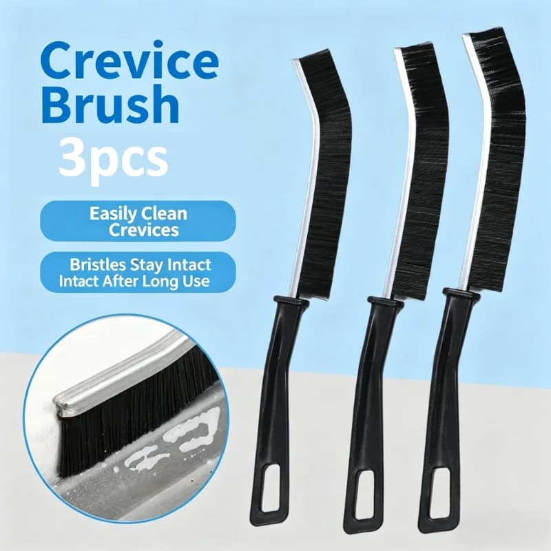 Set di 3 Spazzole per Pulizia Fughe con Setole Dure, Spazzola Resistente per Fughe di Cucina e Bagno, Pulitore per Piastrelle e Pavimenti Doccia