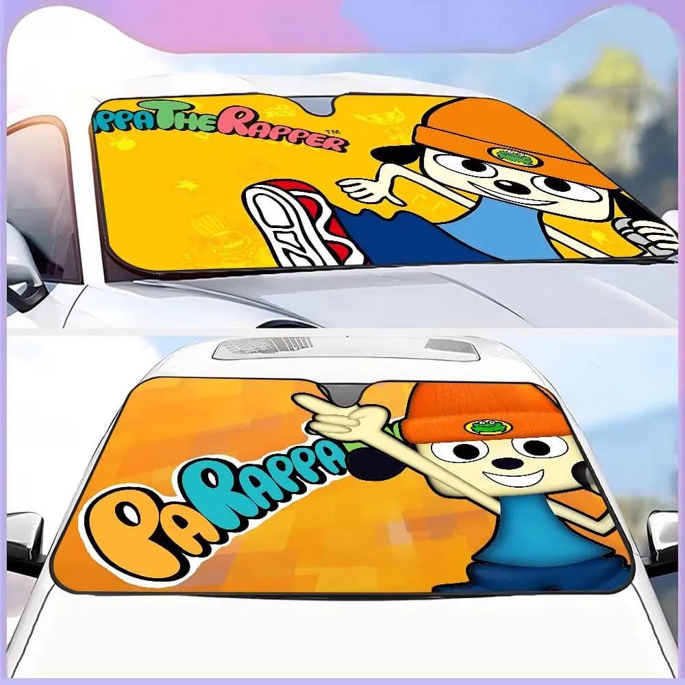 Gioco classico P-Parappa T-The R-Rapper Parasole per auto Parabrezza Shocked Finestrino anteriore per auto Parasole Copertura per mantenere il veicolo freddo UV