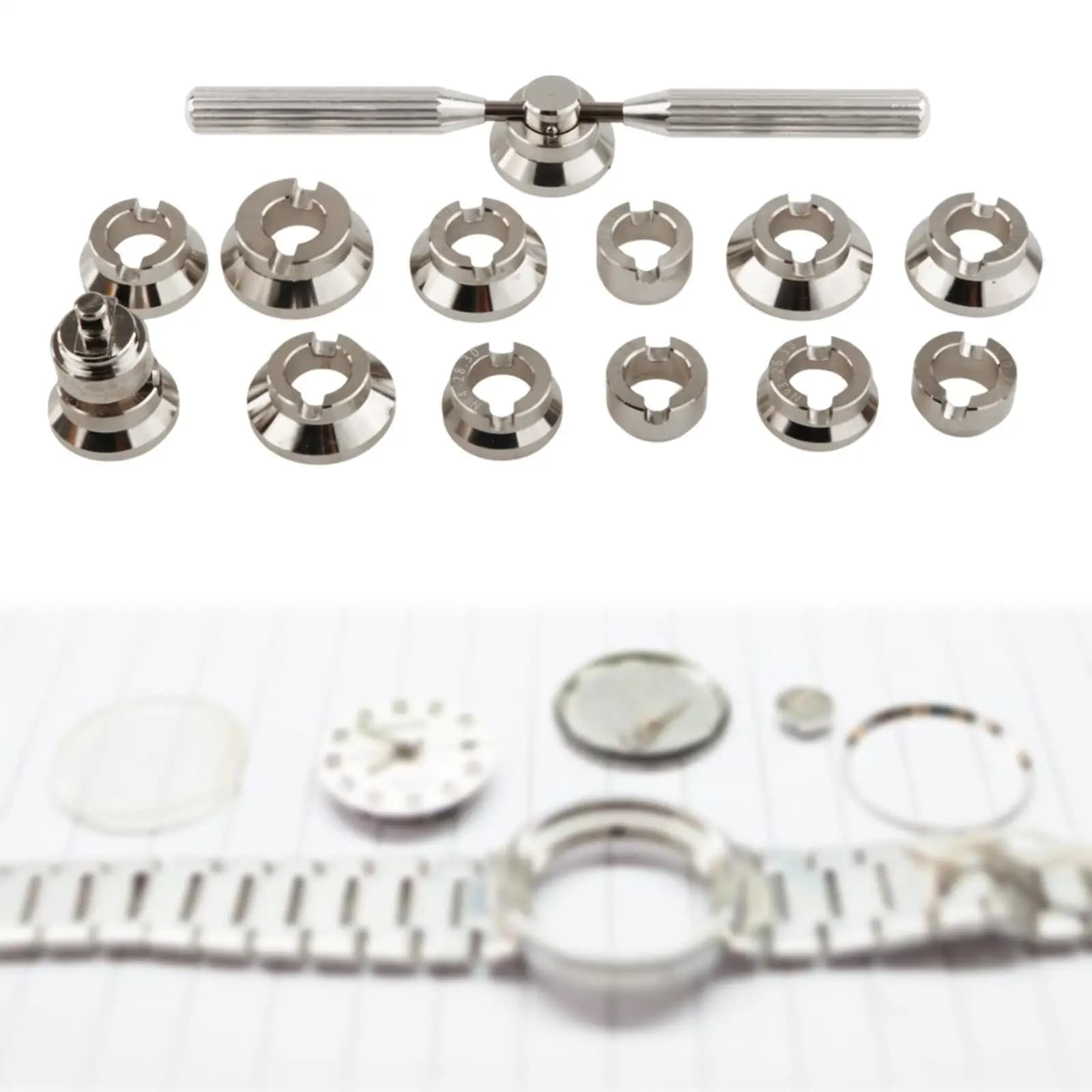 Professional Watch Back Case Opener Remover Tool Set with Dies for Watchmaker Watch Repair and Maintenance
