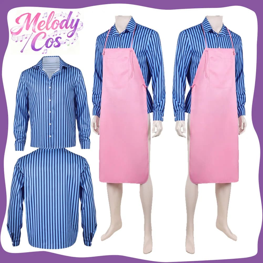 Shirt and Apron for Cosplay by Sanji, Navigator Costume for Film Fantasy, Men's Clothing, Halloween and Carnival Coating, Mask Party Dress