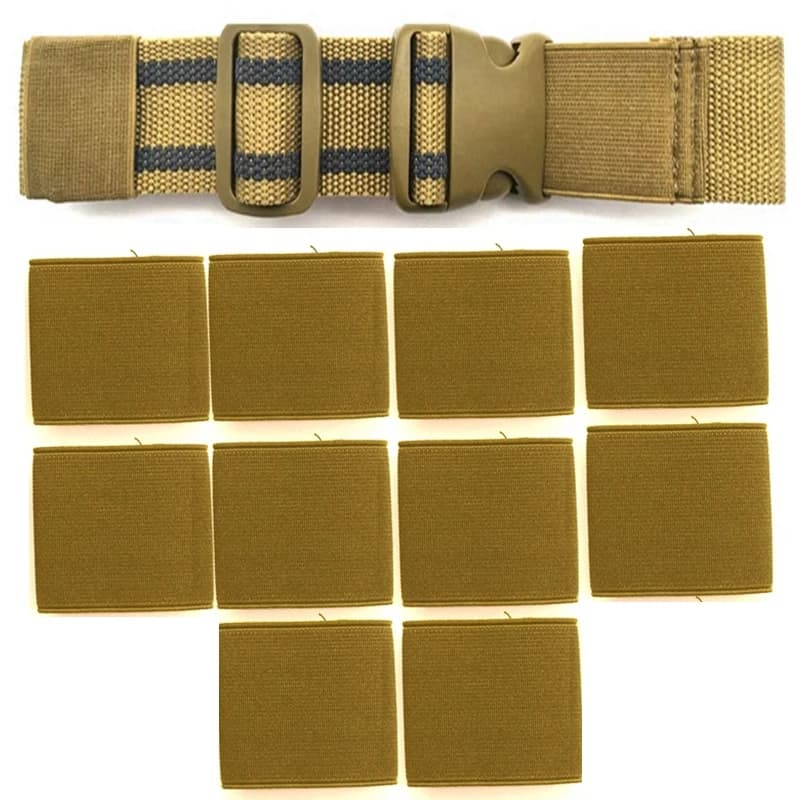 10 Pcs 5CM Elastic Belt Keepers Backpack Strap Keeper 2" Wide Belt Loop Keeper for Backpack Sling Retainer Drop Leg Gun Holster